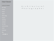 Tablet Screenshot of chadchenierphotography.com